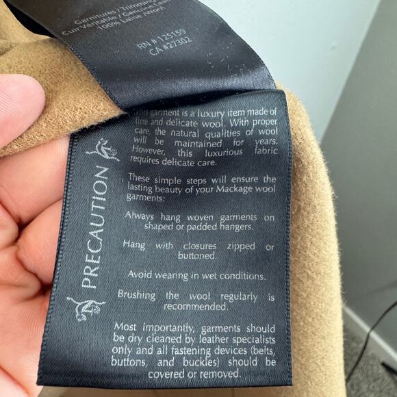 Mackage Wool-Blend Camel Coat - Picture 11 of 12